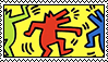 Keith Haring's painting titled 'Dancing Dogs'