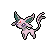 small pixel sprite of the pokemon Espeon
